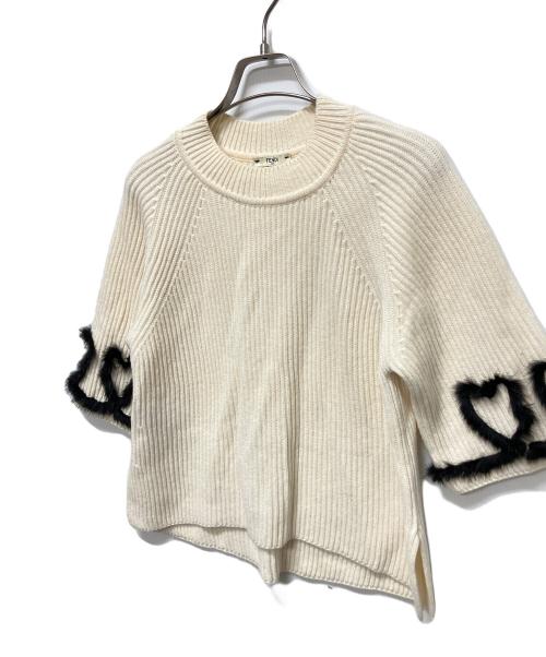 FENDI（フェンディ）FENDI (フェンディ) ハートファースリーブニット アイボリー サイズ:38の古着・服飾アイテム