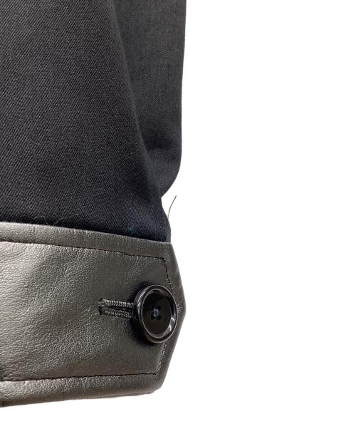 Lois CRAYON（ロイスクレヨン）Lois CRAYON (ロイスクレヨン) ジャカードフェイクレザーパーカー ブラック サイズ:Mの古着・服飾アイテム