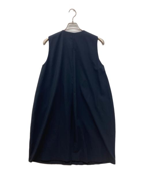 mizuiro-ind（ミズイロインド）mizuiro-ind (ミズイロインド) フロントフライコクーンジレ ネイビー サイズ:Freeの古着・服飾アイテム