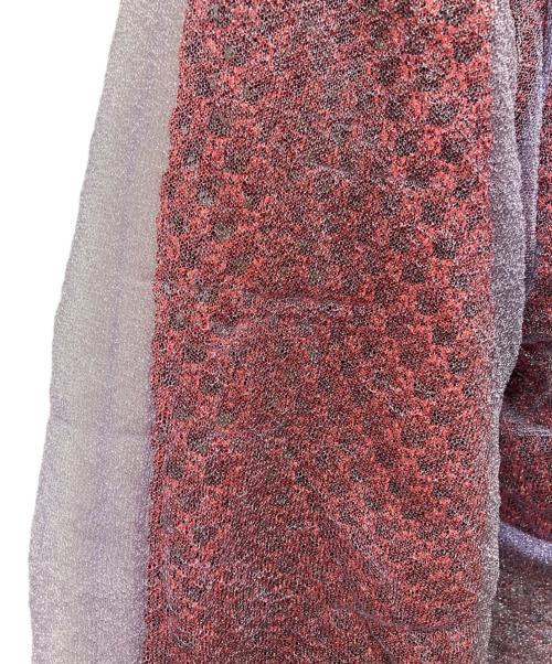 noir kei ninomiya（ノワール ケイ ニノミヤ）noir kei ninomiya (ノワール ケイ ニノミヤ) COMME des GARCONS (コムデギャルソン) 23AW チュールレイヤードニット レッド サイズ:Mの古着・服飾アイテム