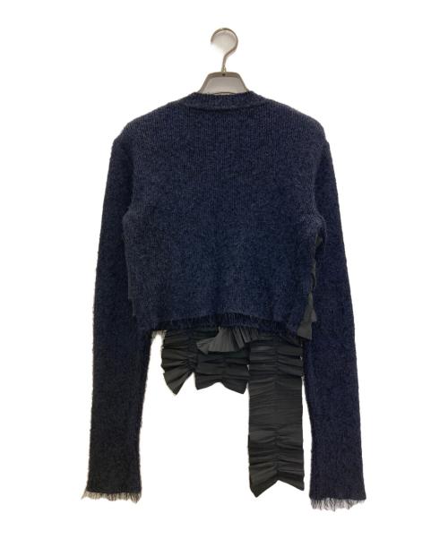 HEELAL（ヘラル）HEELAL (ヘラル) Bergamot frill knit ネイビー サイズ:FREEの古着・服飾アイテム