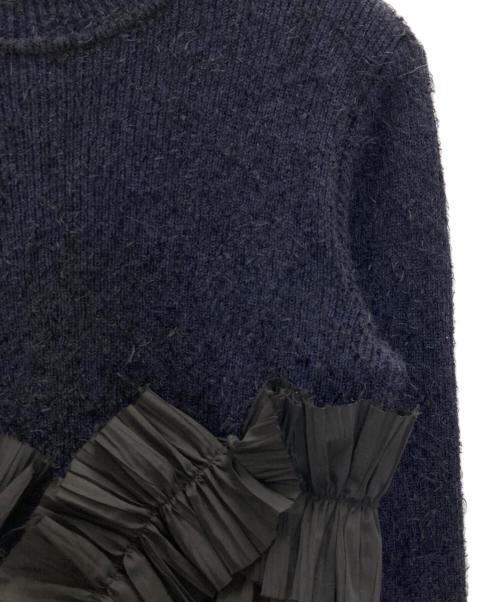 HEELAL（ヘラル）HEELAL (ヘラル) Bergamot frill knit ネイビー サイズ:FREEの古着・服飾アイテム
