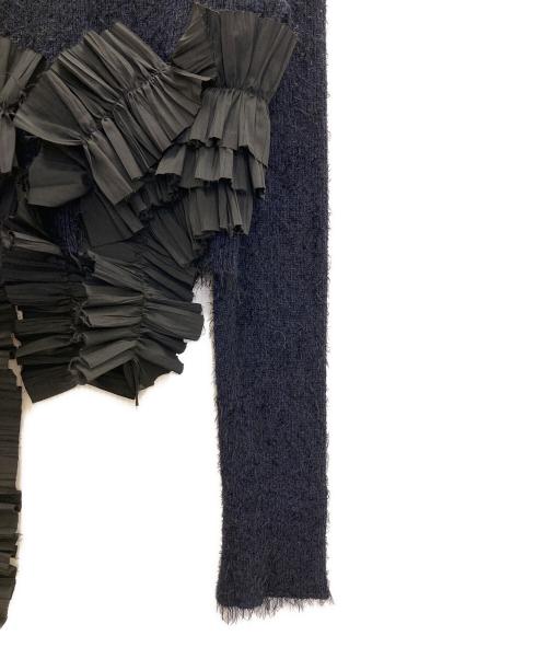 HEELAL（ヘラル）HEELAL (ヘラル) Bergamot frill knit ネイビー サイズ:FREEの古着・服飾アイテム