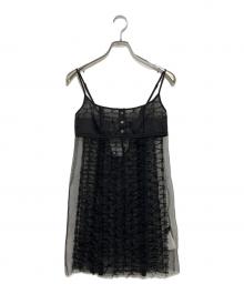 MAISON SPECIAL（メゾンスペシャル）の古着「Tulle Ribbon Camisole Dress」｜ブラック