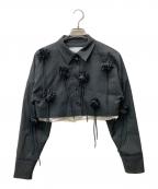 HEELALヘラル）の古着「Iceberg flower shirt jacket」｜チャコールグレー