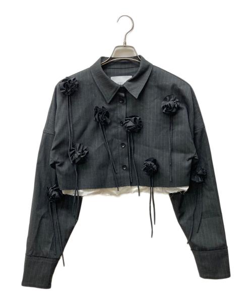HEELAL（ヘラル）HEELAL (ヘラル) Iceberg flower shirt jacket チャコールグレー サイズ:FREEの古着・服飾アイテム