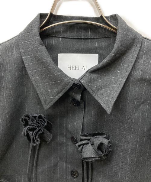 HEELAL（ヘラル）HEELAL (ヘラル) Iceberg flower shirt jacket チャコールグレー サイズ:FREEの古着・服飾アイテム