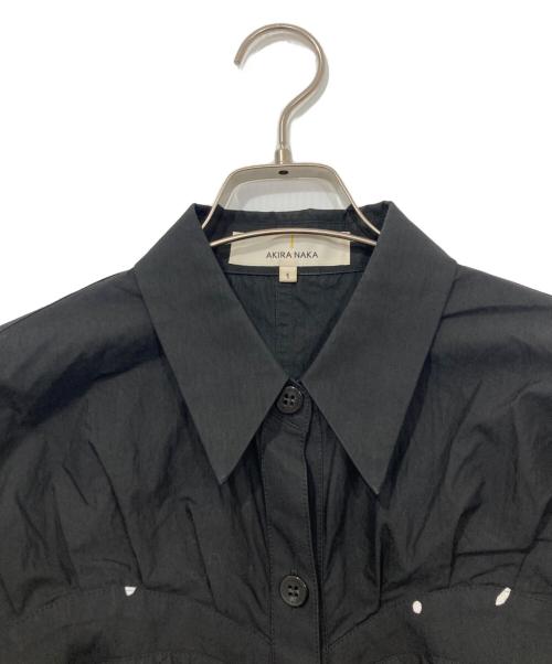 AKIRA NAKA（アキラナカ）AKIRA NAKA (アキラナカ) シャツワンピース ブラック サイズ:1の古着・服飾アイテム
