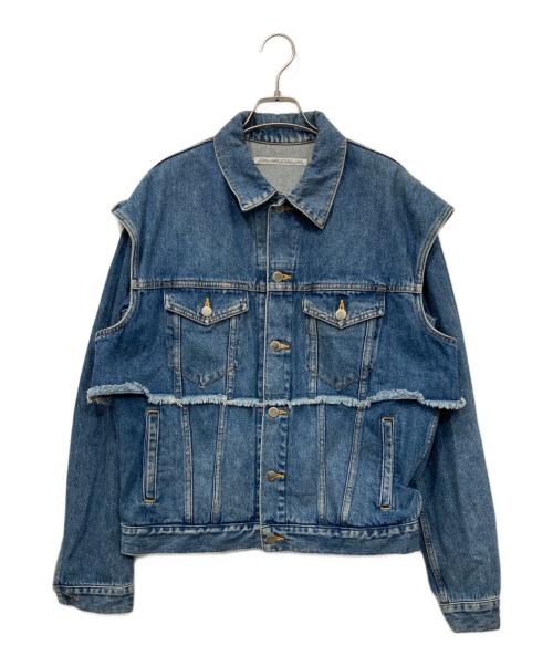 JOHN LAWRENCE SULLIVAN（ジョン ローレンス サリバン）JOHN LAWRENCE SULLIVAN (ジョン ローレンス サリバン) 再構築デニムジャケット インディゴ サイズ:46の古着・服飾アイテム