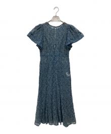 JILL STUART（ジルスチュアート）の古着「スモールフラワーレースドレス」｜ブルー