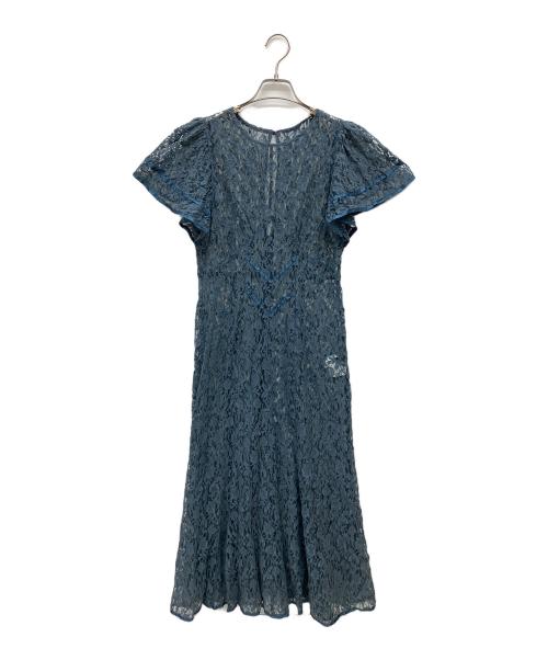JILL STUART（ジルスチュアート）JILL STUART (ジルスチュアート) スモールフラワーレースドレス ブルー サイズ:2の古着・服飾アイテム