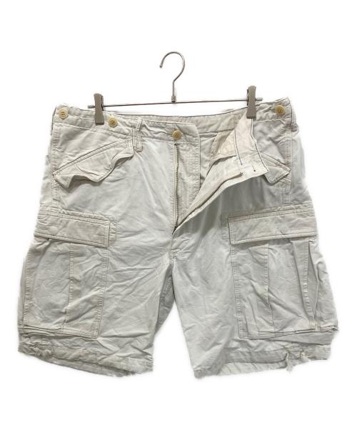 RRL（ダブルアールエル）RRL (ダブルアールエル) ヘビーウェイトミリタリーカーゴハーフパンツ アイボリー サイズ:36の古着・服飾アイテム
