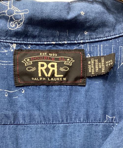 RRL（ダブルアールエル）RRL (ダブルアールエル) Indigo Cotton Camp Shirt インディゴ サイズ:XXLの古着・服飾アイテム