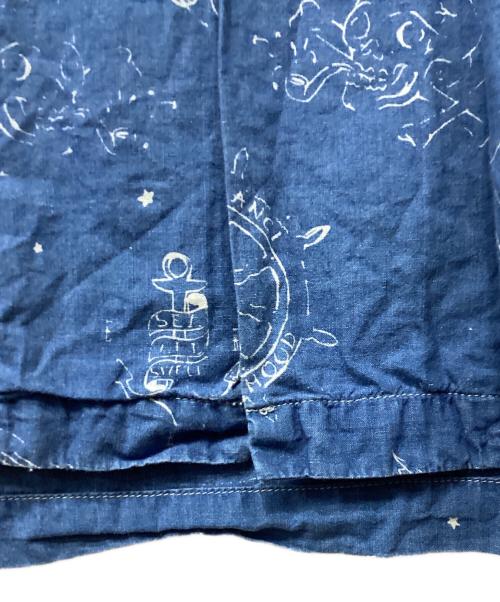 RRL（ダブルアールエル）RRL (ダブルアールエル) Indigo Cotton Camp Shirt インディゴ サイズ:XXLの古着・服飾アイテム