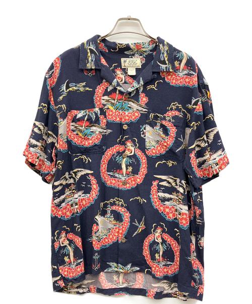 RRL（ダブルアールエル）RRL (ダブルアールエル) トロピカルキャンプシャツ ネイビー サイズ:Lの古着・服飾アイテム