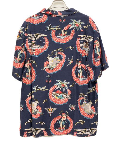 RRL（ダブルアールエル）RRL (ダブルアールエル) トロピカルキャンプシャツ ネイビー サイズ:Lの古着・服飾アイテム