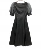 Ameriアメリ）の古着「SHEER PUFF SLEEVE DRESS」｜ブラック