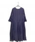 ne quittez pas (ヌキテパ) Cotton Lurex Stripe V Neck Dress ネイビー サイズ:L：20000円