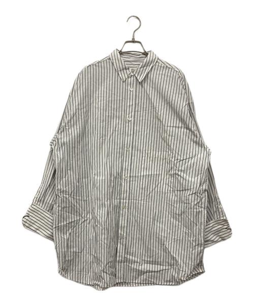 JOSE MOON（ジョゼムーン）JOSE MOON (ジョゼムーン) STRIPE SHIRT/ストライプシャツ アイボリー×ブルー サイズ:FREEの古着・服飾アイテム