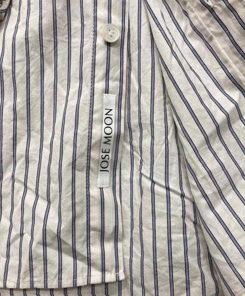 JOSE MOON（ジョゼムーン）JOSE MOON (ジョゼムーン) STRIPE SHIRT/ストライプシャツ アイボリー×ブルー サイズ:FREEの古着・服飾アイテム