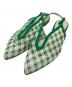 Mame Kurogouchi（マメクロゴウチ）の古着「Low Heel Mesh Back Band Sandals」｜グリーン×アイボリー