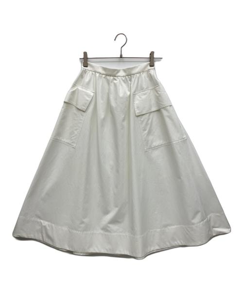 UNITED ARROWS（ユナイテッドアローズ）UNITED ARROWS (ユナイテッドアローズ) カーゴギャザースカート ホワイト サイズ:36の古着・服飾アイテム