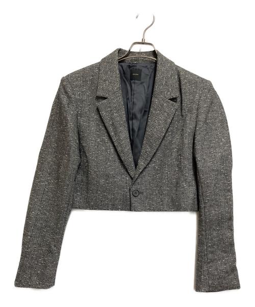 Spick and Span（スピック＆スパン）Spick and Span (スピック＆スパン) ツィードクロップドジャケット グレー サイズ:SIZE 38の古着・服飾アイテム