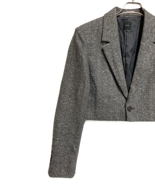 Spick and Span（スピック＆スパン）Spick and Span (スピック＆スパン) ツィードクロップドジャケット グレー サイズ:SIZE 38の古着・服飾アイテム