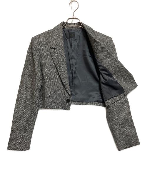 Spick and Span（スピック＆スパン）Spick and Span (スピック＆スパン) ツィードクロップドジャケット グレー サイズ:SIZE 38の古着・服飾アイテム