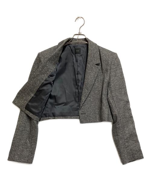 Spick and Span（スピック＆スパン）Spick and Span (スピック＆スパン) ツィードクロップドジャケット グレー サイズ:SIZE 38の古着・服飾アイテム