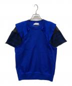 TOGA PULLAトーガ プルラ）の古着「Sheer knit top」｜ブルー