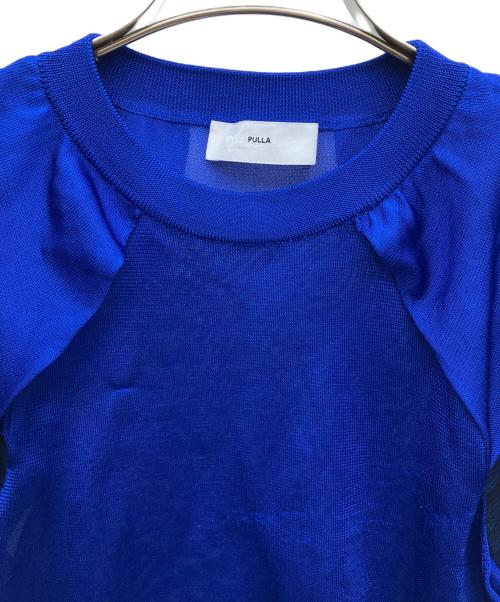 TOGA PULLA（トーガ プルラ）TOGA PULLA (トーガ プルラ) Sheer knit top ブルー サイズ:36の古着・服飾アイテム