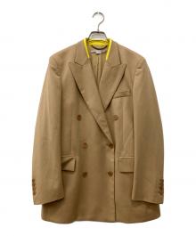 STELLA McCARTNEY（ステラマッカートニー）の古着「ダブルブレスト ベルテッド テーラードジャケット」｜ベージュ
