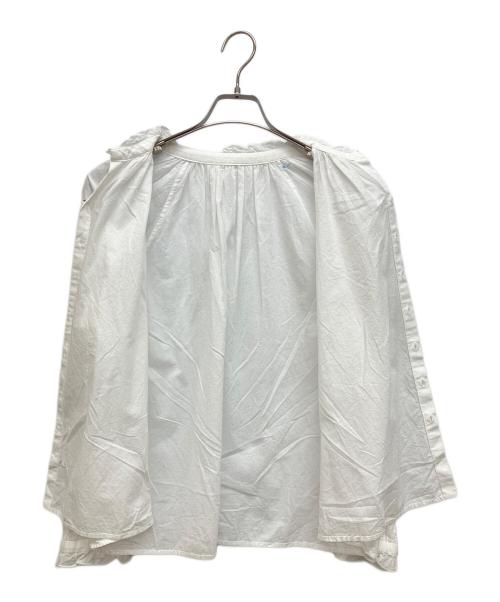 Pal'las Palace（パラスパレス）Pal'las Palace (パラスパレス) 60sローンふんわり仕上げフリル襟シャツ ホワイトの古着・服飾アイテム