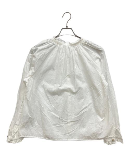 Pal'las Palace（パラスパレス）Pal'las Palace (パラスパレス) 60sローンふんわり仕上げフリル襟シャツ ホワイトの古着・服飾アイテム