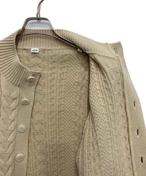 45R（フォーティファイブ・アール）45R (フォーティファイブ・アール) USモーのアランカーディガン アイボリー サイズ:表記なしの古着・服飾アイテム