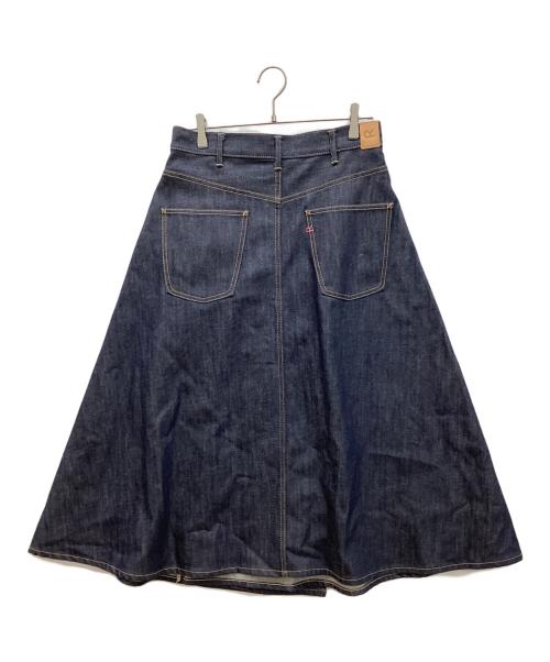 45R（フォーティファイブ・アール）45R (フォーティファイブ・アール) ライ麦デニムのクロスオーバースカート（一張羅） インディゴ サイズ:2の古着・服飾アイテム