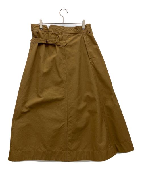 45R（フォーティファイブ・アール）45R (フォーティファイブ・アール) 高密度ダックのフレアスカート ブラウン サイズ:3の古着・服飾アイテム
