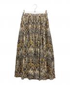 MACKINTOSH LONDONマッキントッシュ ロンドン）の古着「ボタニカルウォールプリントスカート」｜ベージュ