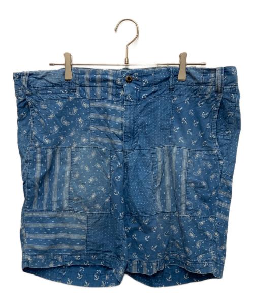 POLO RALPH LAUREN（ポロ・ラルフローレン）POLO RALPH LAUREN (ポロ・ラルフローレン) パッチワークショートパンツ ブルー サイズ:96cm (W38)の古着・服飾アイテム