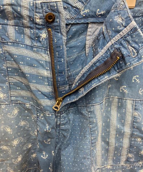 POLO RALPH LAUREN（ポロ・ラルフローレン）POLO RALPH LAUREN (ポロ・ラルフローレン) パッチワークショートパンツ ブルー サイズ:96cm (W38)の古着・服飾アイテム
