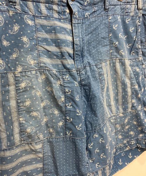 POLO RALPH LAUREN（ポロ・ラルフローレン）POLO RALPH LAUREN (ポロ・ラルフローレン) パッチワークショートパンツ ブルー サイズ:96cm (W38)の古着・服飾アイテム