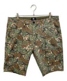 stussy（ステューシー）の古着「RIPSTOP CAMO POCKET SHORT　ハーフパンツ」｜カーキ
