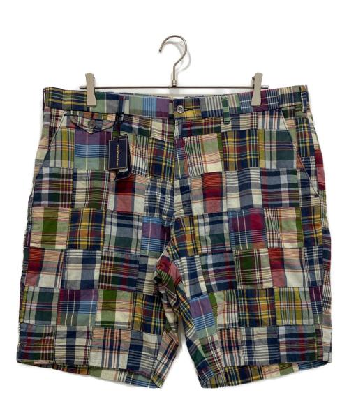POLO RALPH LAUREN（ポロ・ラルフローレン）POLO RALPH LAUREN (ポロ・ラルフローレン) パッチワークショートパンツ ネイビー サイズ:38の古着・服飾アイテム