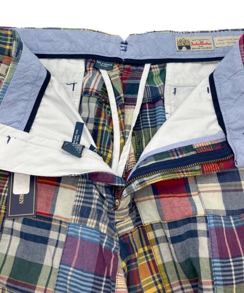 POLO RALPH LAUREN（ポロ・ラルフローレン）POLO RALPH LAUREN (ポロ・ラルフローレン) パッチワークショートパンツ ネイビー サイズ:38の古着・服飾アイテム
