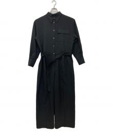 UNTITLED×oggi×朝比奈 彩（アンタイトル×オッジ）の古着「シャツカラー オールインワン」｜ブラック