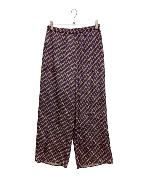 UNTITLED（アンタイトル）UNTITLED (アンタイトル) ジオメトリック柄イージーパンツ パープル サイズ:3の古着・服飾アイテム