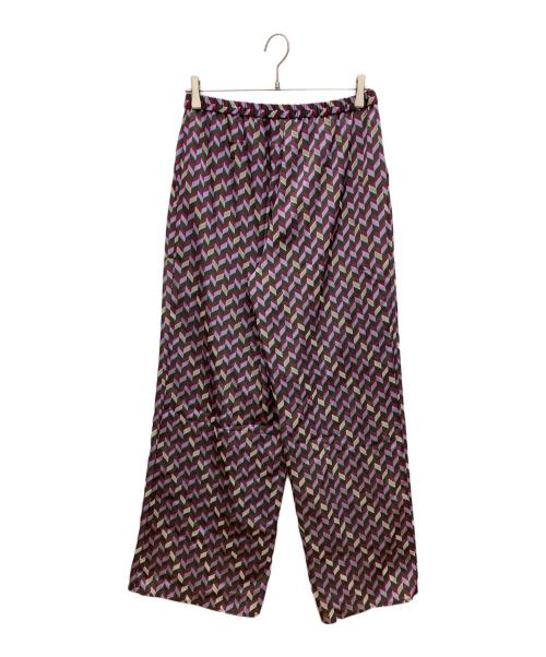 UNTITLED（アンタイトル）UNTITLED (アンタイトル) ジオメトリック柄イージーパンツ パープル サイズ:3の古着・服飾アイテム