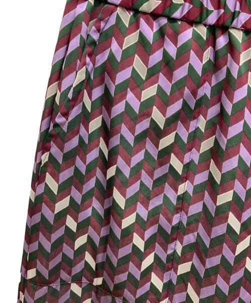 UNTITLED（アンタイトル）UNTITLED (アンタイトル) ジオメトリック柄イージーパンツ パープル サイズ:3の古着・服飾アイテム