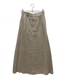 Lisiere（リジェール）の古着「Linen Canvas Long Skirt」｜アイボリー